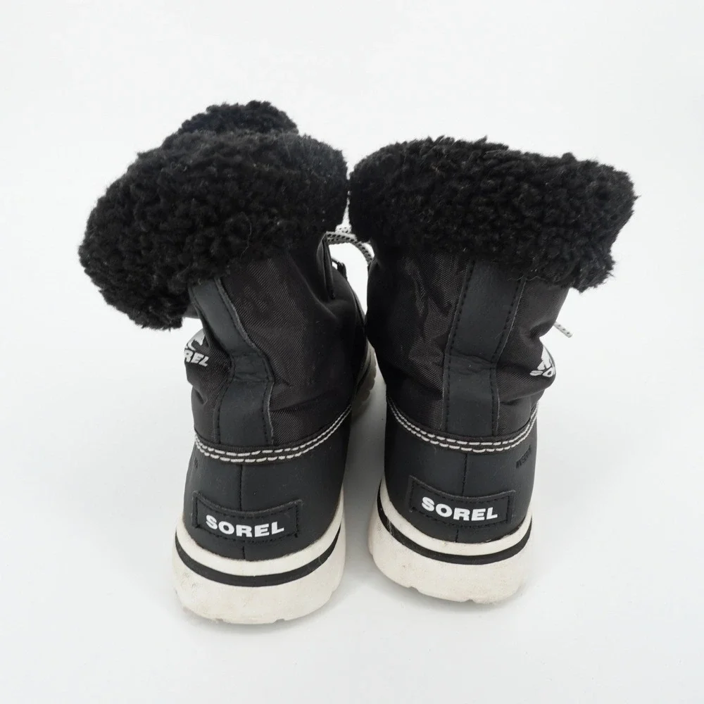 Sorel Explorer Joan Black Waterproof Sherpa Winter Boots NL2297-011 Womens 8